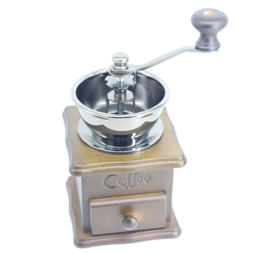 Molino de café Vintage de Metal y Madera