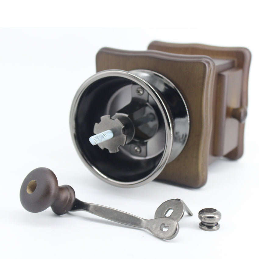 Molino de café Vintage de Metal y Madera