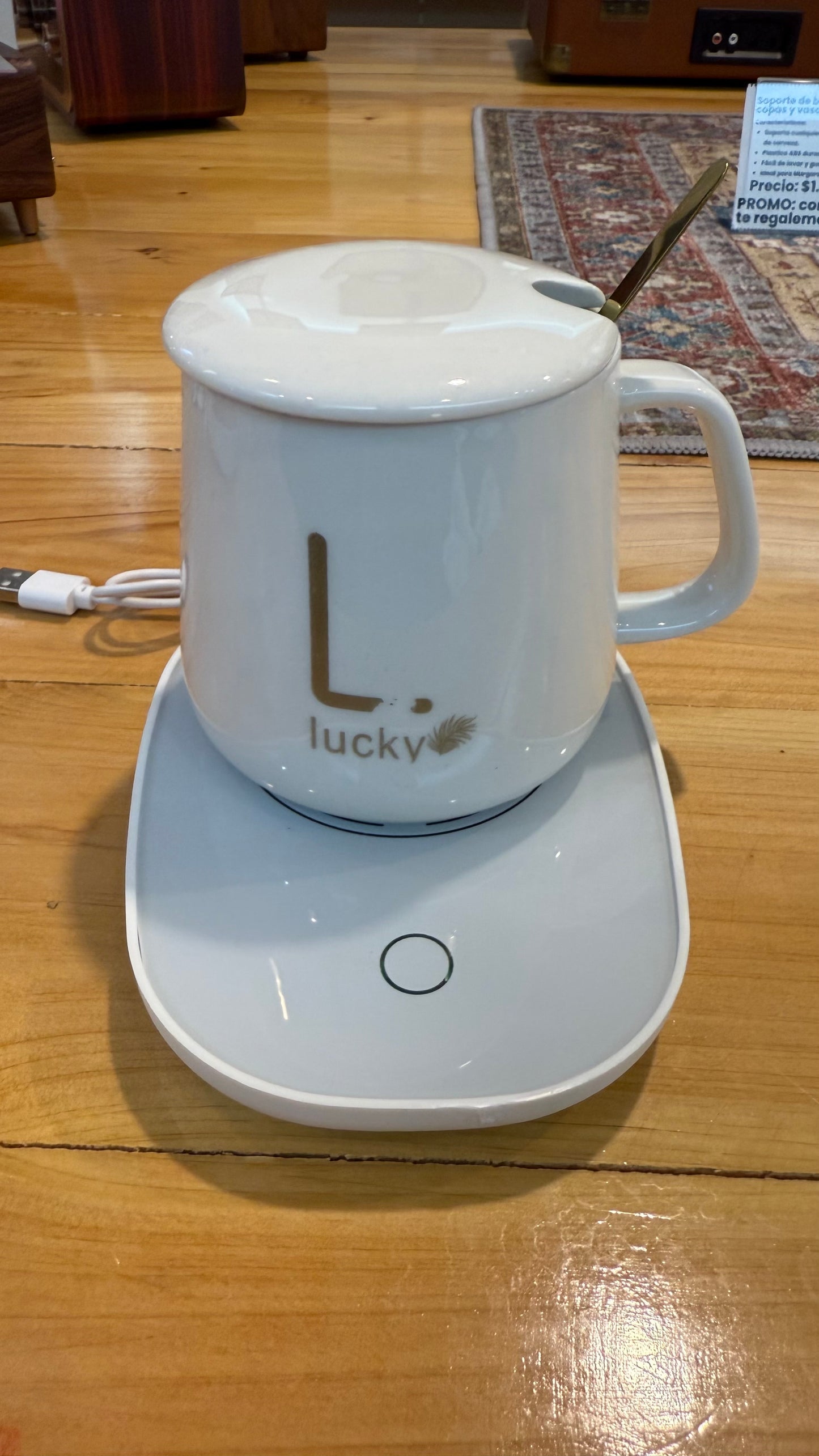 Set de Taza con Base Calentadora “Lucky”
