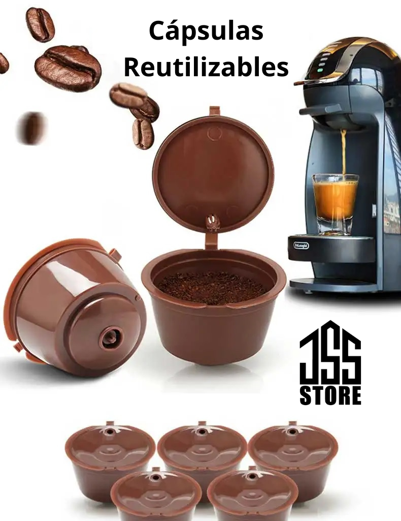 Capsulas reutilizables ecológicas de café compatible con DOLCE GUSTO (pack de 6)