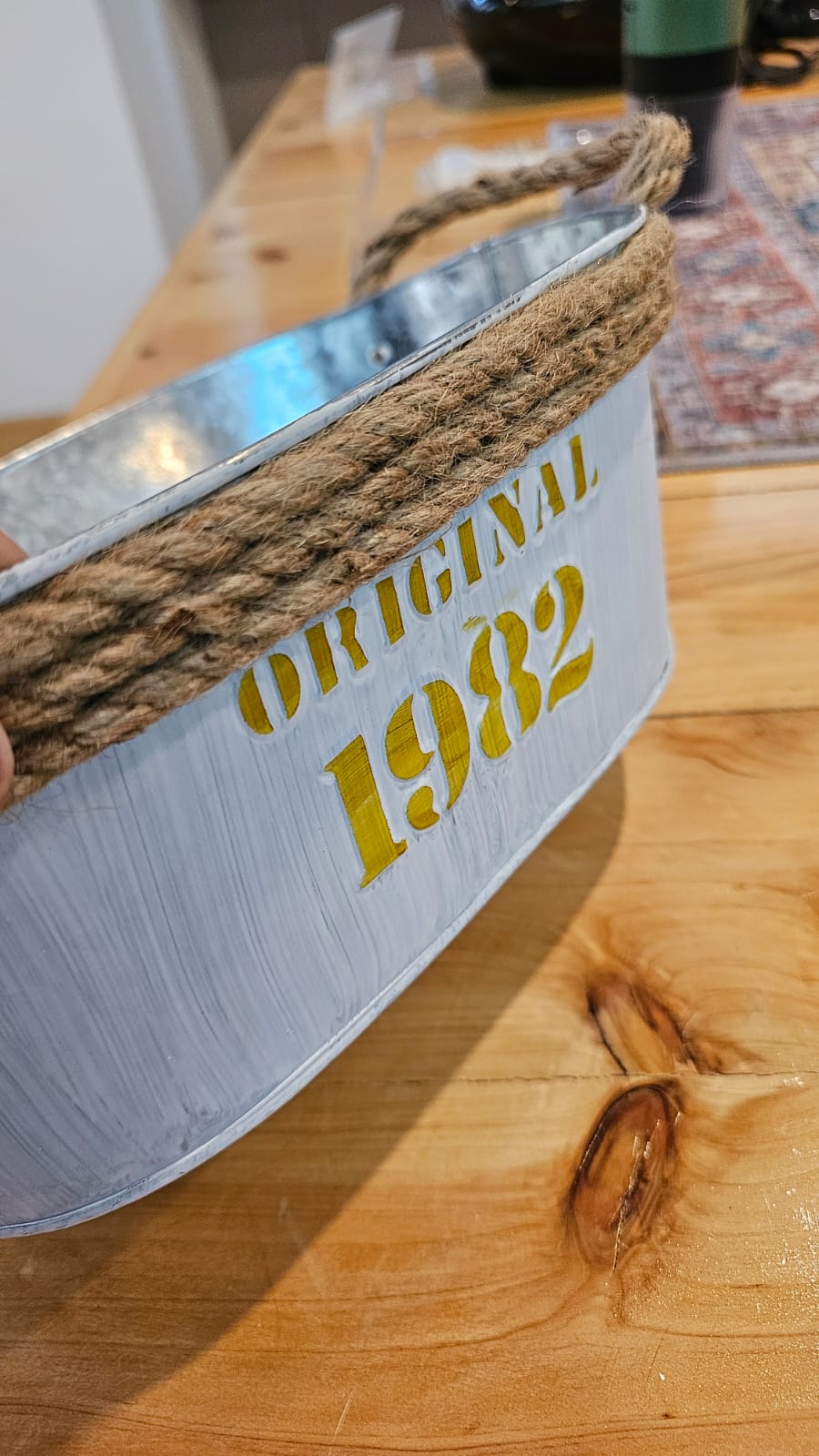 Cubeta para hielo de metal – Diseño Vintage "Original 1982"