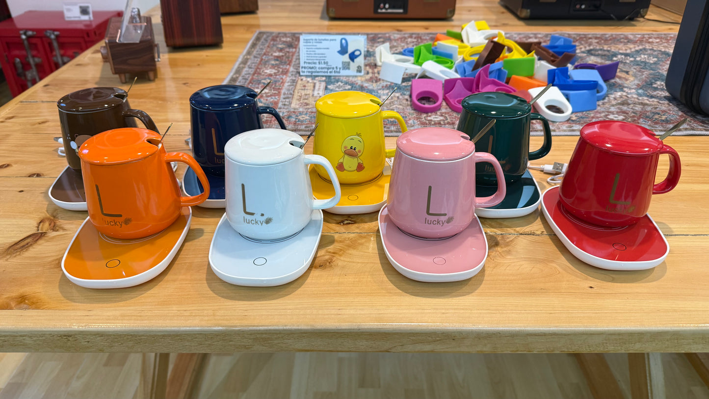Set de Taza con Base Calentadora “Lucky”