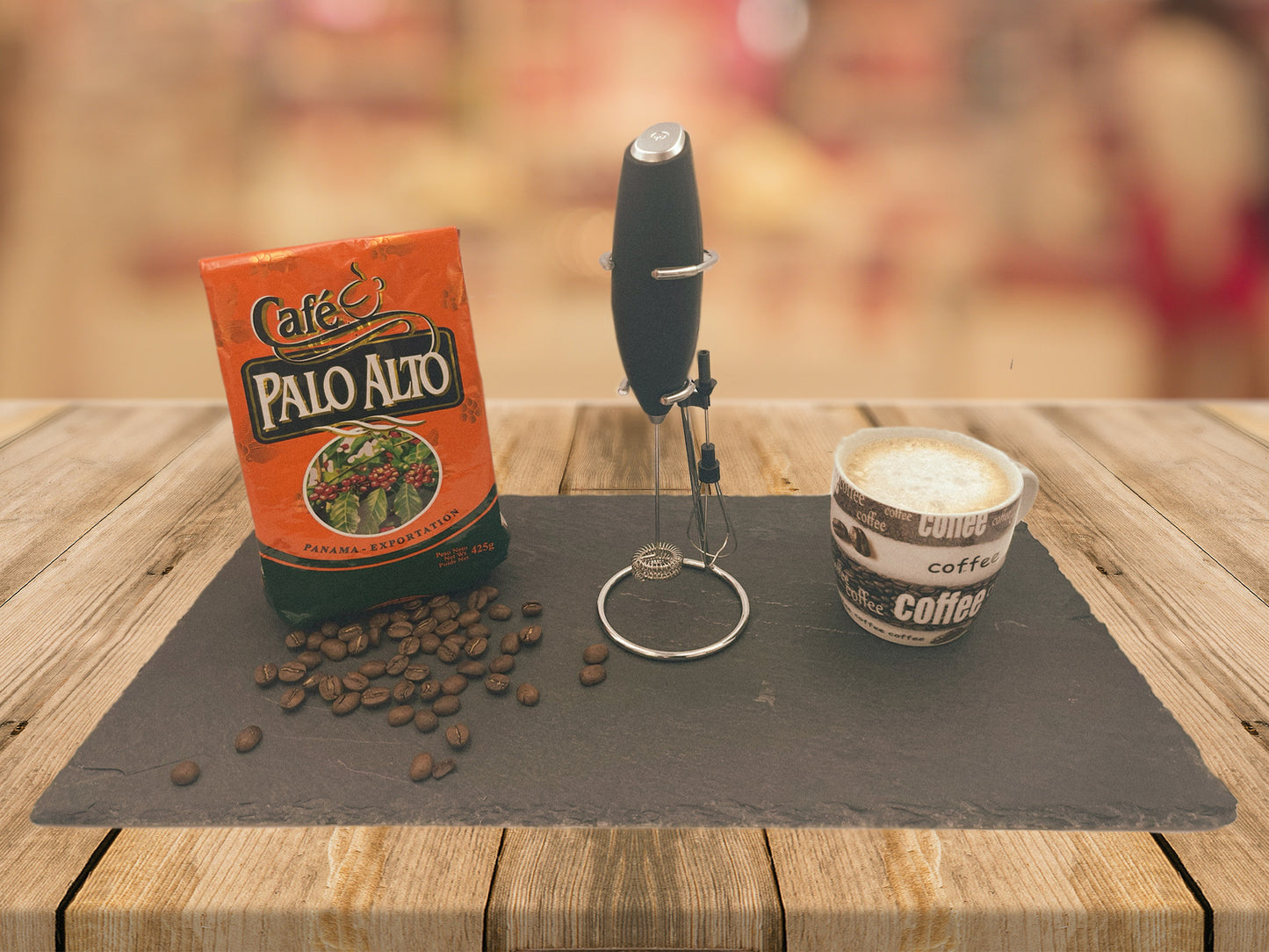 Batidor Espumador Automático Portátil con cabezal para espuma café huevos