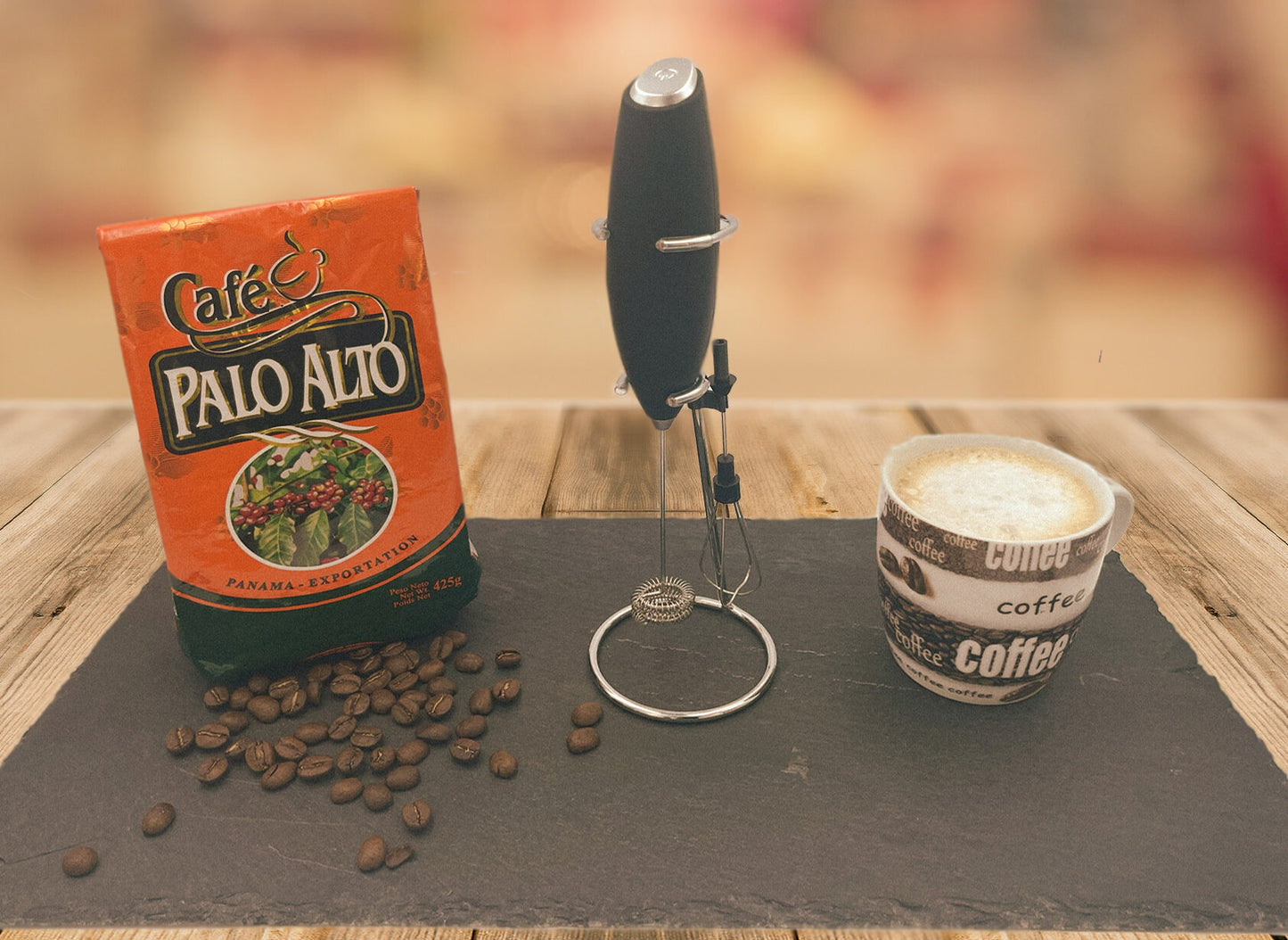 Batidor Espumador Automático Portátil con cabezal para espuma café huevos