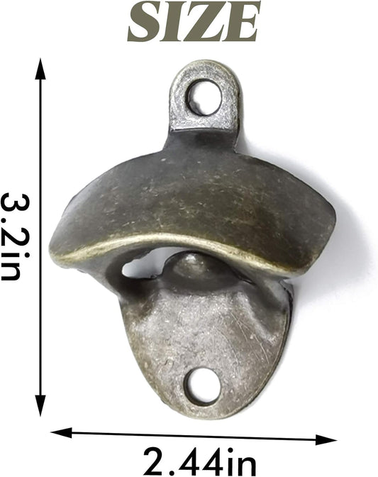 Abrebotellas de bronze de pared sencillo