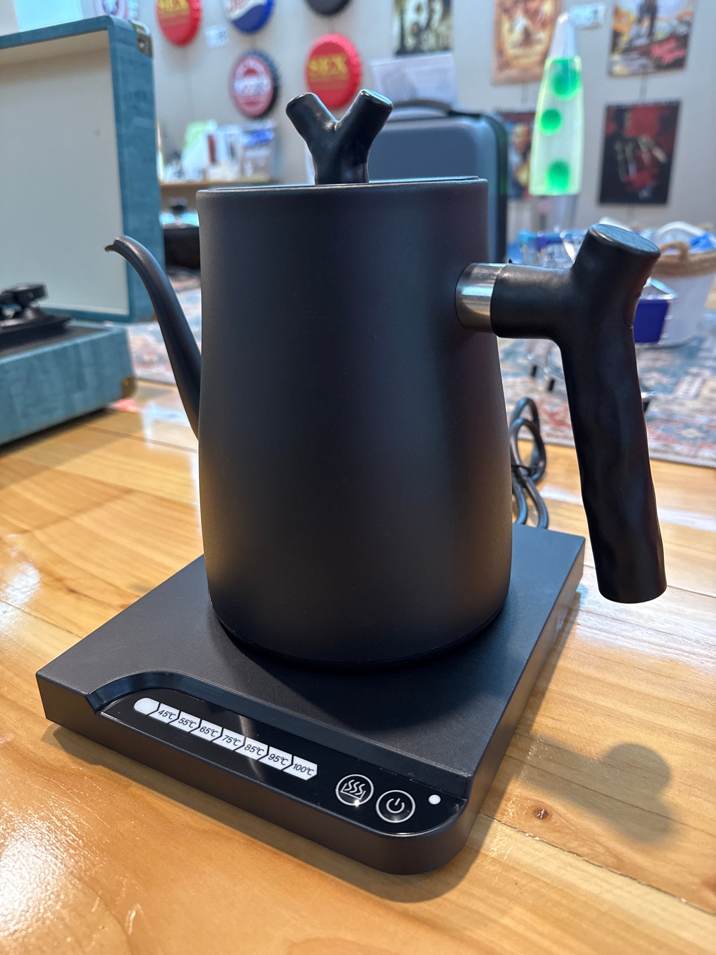 Hervidor Eléctrico Cuello de Cisne con Termómetro Integrado