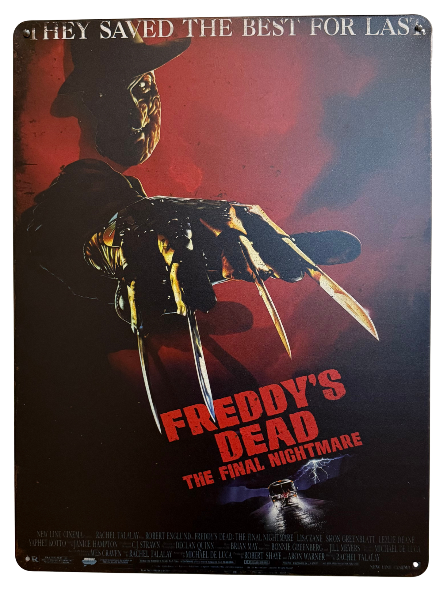Letrero de Freddy Krueger