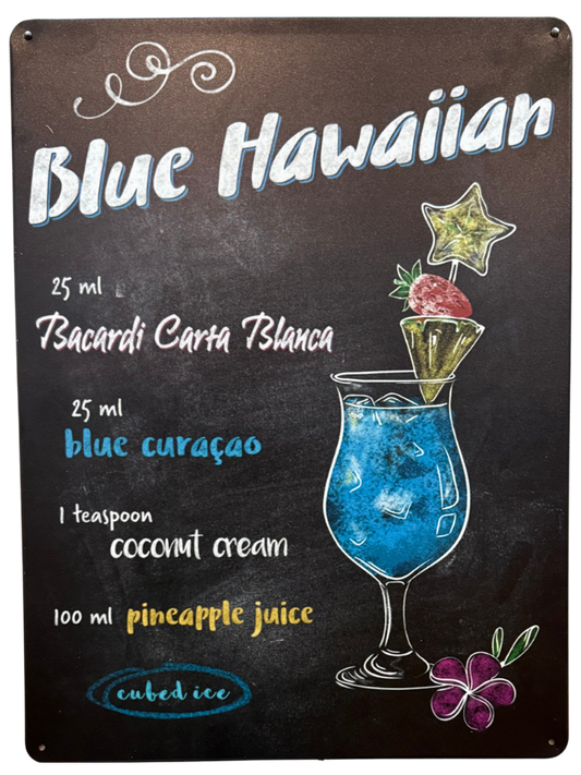 Letrero de Blue Hawaiian