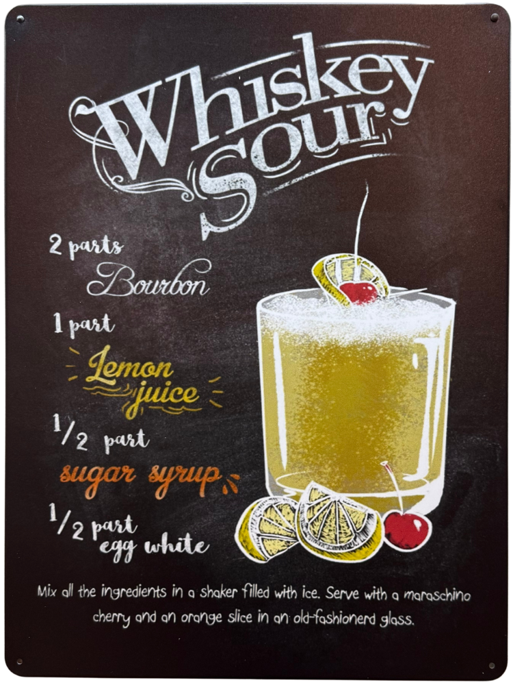 Letrero de Whiskey Sour